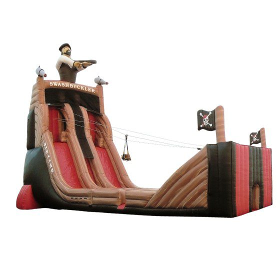 Pirates of the caribbean inflatable slide.