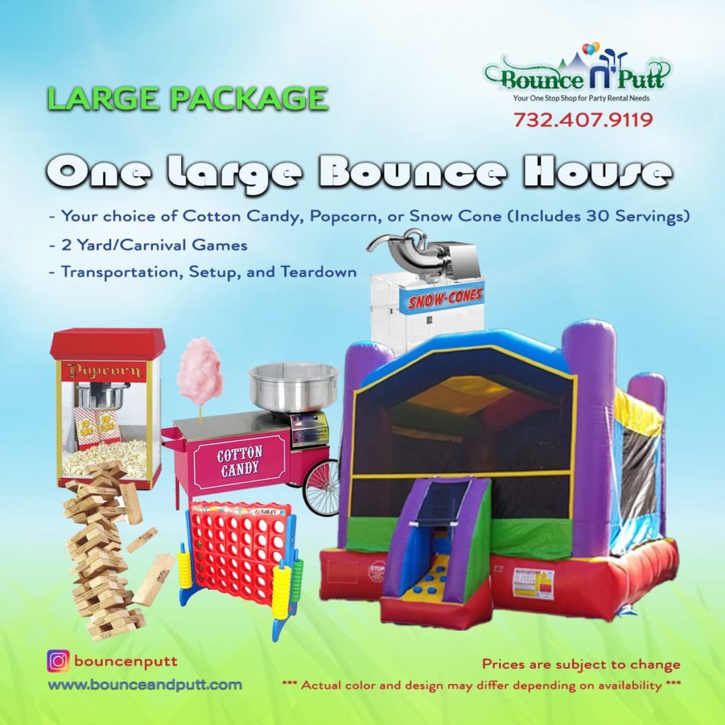 A flyer for one large bounce hours.